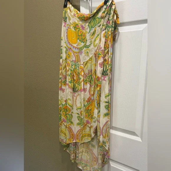 Haute Hippie Colorful Floral Pattern wrapped Skirt size M - Picture 1 of 5